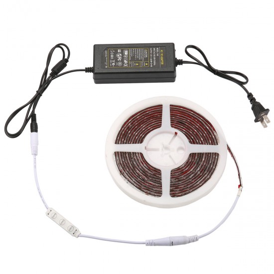 5M SMD5050 Waterproof Full Spectrum LED Plant Grow Strip Light for Greenhouse Aquarium DC12V