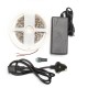 DC12V 5M Red:Blue 5:1 Non-waterproof SMD5050 Full Spectrum LED Strip Grow Light + Power Supply