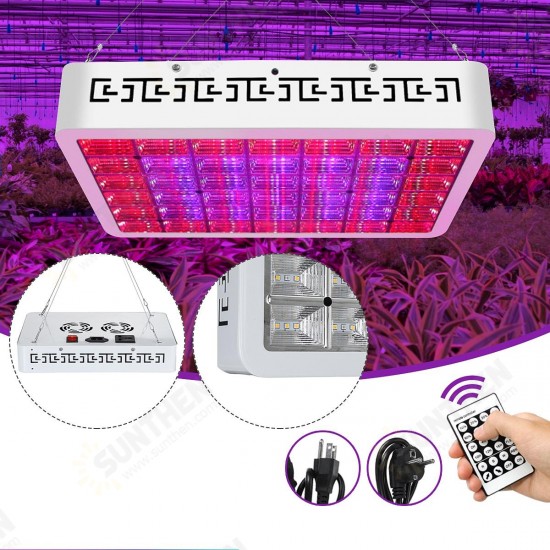 130LED Dimmable Grow Light Full Spectrum Veg Plant Lamp Timing Remote