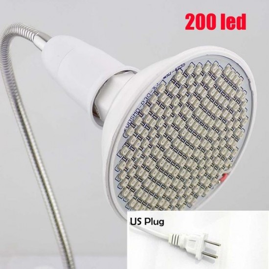 60 126 200 LED Plant Grow Light Bulb 360 Desk Chip Flexible Growth Lamp for Greenhouse Flower