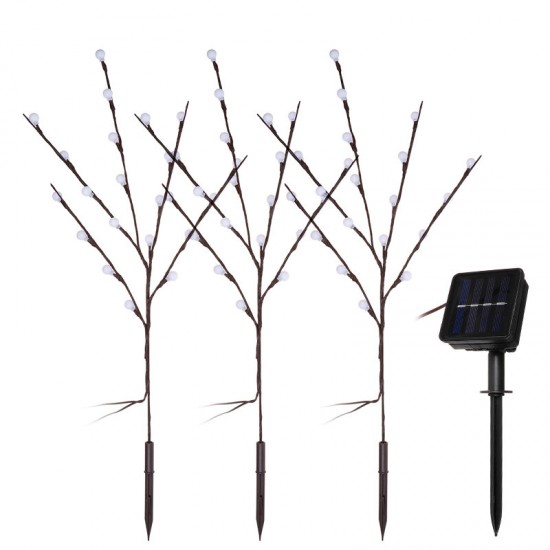 3pcs Solar Garden Light Outdoor Decor Tree Ball Lawn Yard Path Lamp Christmas Decorations Lights