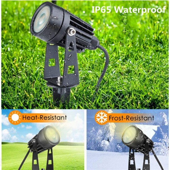 6Pcs RGB LED Garden Spike Lights Outdoor Spotlights Landscape Lamp Remote