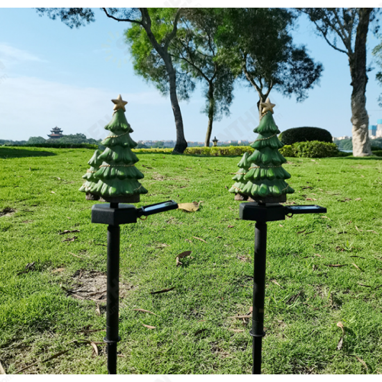 Christmas Tree Solar Lawn Light Landscape Path Garden Decoration Solar Outdoor Garden Stake Lights