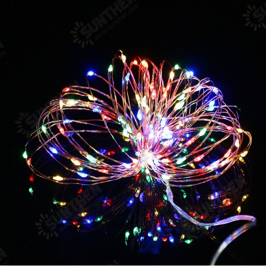 12M 22M LED Solar Power String Light 8 Modes Copper Wire Fairy Outdoor Garden Waterproof Holiday Decorative Lamp