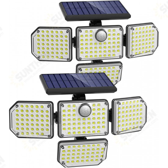 181LED Four-head Solar Light Outdoor Garden Light Human Body Induction Wall Light Garden Lighting Street Light