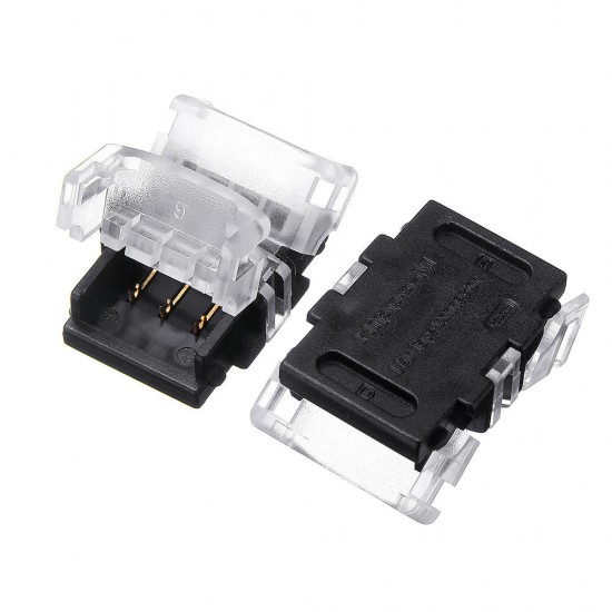 10PCS 3 Pin 10MM IP20 Board to Board LED Tape Connector Terminal for 1903 2811 2812 RGB Strip Light