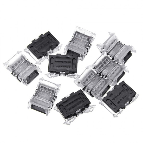 10PCS 3 Pin 10MM IP20 Board to Board LED Tape Connector Terminal for 1903 2811 2812 RGB Strip Light