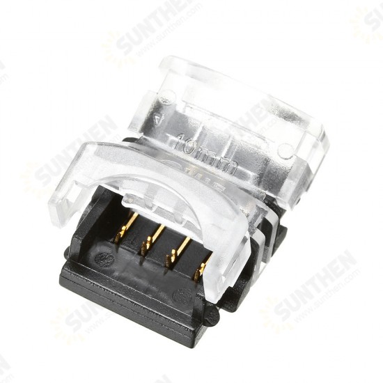 10PCS 4Pin 10MM Board to Board Tape Connector Terminal for Waterproof RGB LED Strip Light