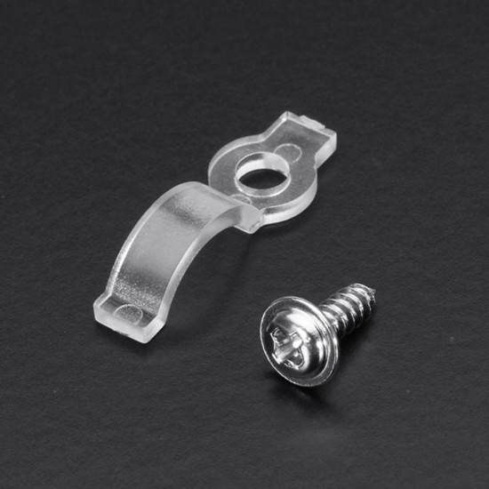 10PCS Fixed Silicon Clip for 8mm Waterproof 3528 3014 5050 LED Strip Light Bracket Clamp with Screws