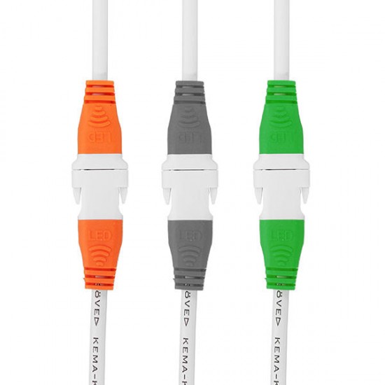 2 Pin Orange Green Grey Connector Wire Cable for Male Female LED Strip Light