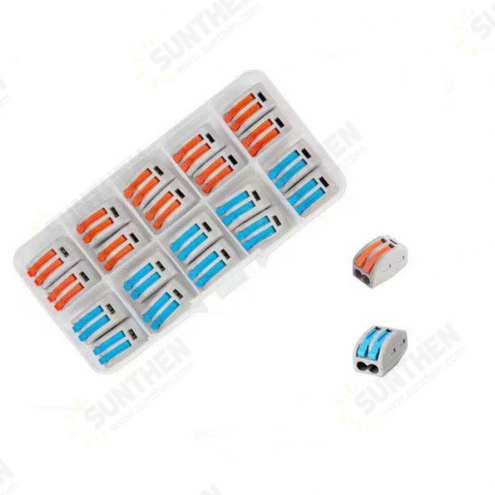 20PCS 2Pin PCT-212 Mini Fast Wire Connectors Universal Compact Wiring Push-in Terminal Block