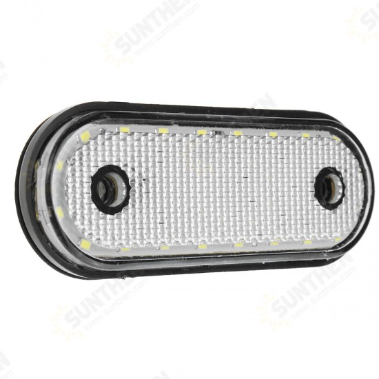 24V 30LEDs Oval Clearance Side Marker Light Position Lamp For Truck Trailer RV