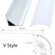 45cm U/V/YW Style Aluminium Channel Holder for LED Strip Light Bar Cabinet Lamp