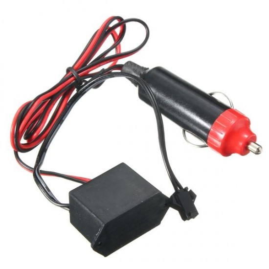 DC12V Cigarette Lighter Driver Controller For 1-10M LED El Wire Glow Flexible Neon Decor