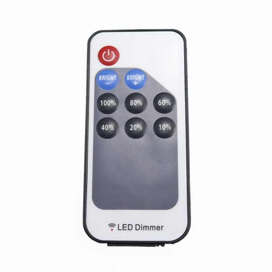 DC5-24V LED RF Controller Dimmer 9 Keys Wireless Remote Control for Single Color Strip Light