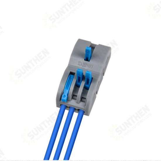 FD-13 Orange/Yellow/Blue/Green Wire Connector 1 In 3 Out Wire Splitter Terminal Block Compact Wiring Cable Connector Push-in Conductor