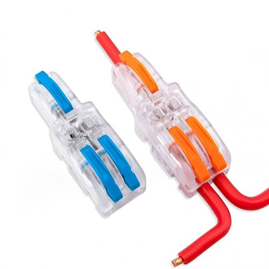 F12 Wire Connector 1 In 2 Out Color Handle Branch Terminal Transparent Shell Combined Butt-Type Parallel Connector