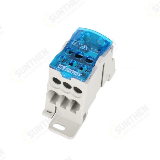 UKK160A Din Rail Terminal Blocks One in several out Power Distribution Box Universal Electric Wire Connector Junction Box