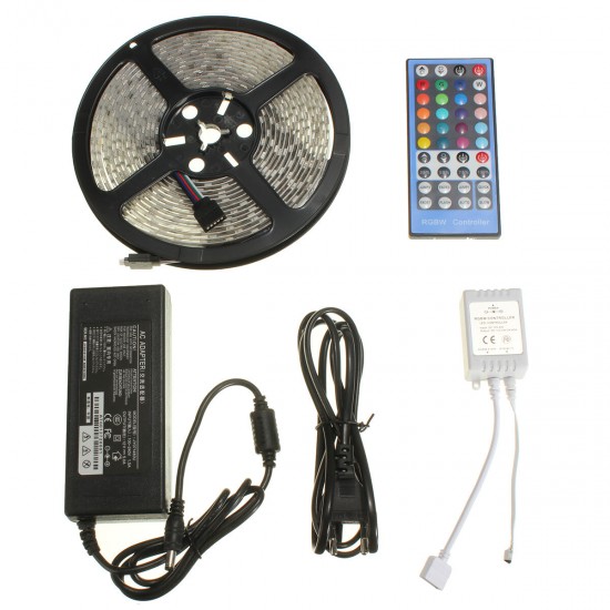 16.4ft (5m) 5050 300Leds RGB+Warm White Flexible RGBW LED Strip Kit ,5M RGBW Strip + 40Key RGBWW Remote Controller + 12V 5A Power Supply