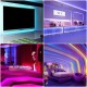5M DC12V LED Strip Light 5050 RGB Rope Flexible Changing Lamp with Remote Control for TV Bedroom Party Home Christmas Decorations Clearance Lights