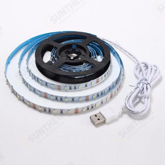 2M Non-Waterproof USB SMD3528 TV Background Computer LED Strip Tape Flexible Light DC5V