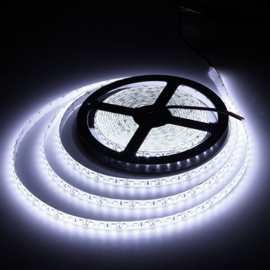 5M 15W DC12V 600 SMD 2835 Waterproof IP65 White/Warm White Tape LED Flexible Strip light