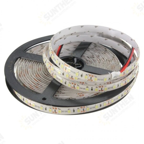 5M 15W DC12V 600 SMD 2835 Waterproof IP65 White/Warm White Tape LED Flexible Strip light