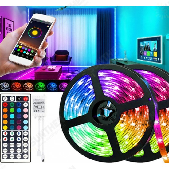 5m/10m/15m/20m RGB LED Strip Lights IP65 Waterproof IR controller & APP Control