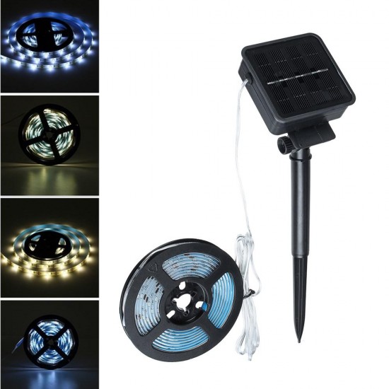 DC2V Solar Powered Waterproof LED Strip Light Outdoor Fairy Lamp for Outdoor Garden Garland Decor