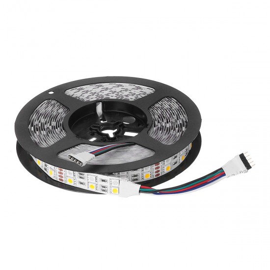 Double Rows Flexible Non-waterproof SMD5050 RGB+WW 5M 600LED Strip Light for Indoor Living Room Home Decoration DC12V