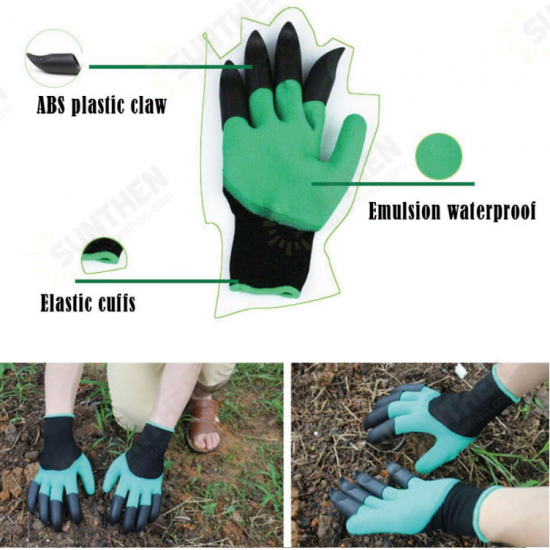 1 Pair Safety Gloves Garden Gloves Rubber TPR Thermo Plastic Builders Work ABS Plastic Claws