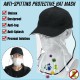 Anti-spitting Cover Eyes Protective Shopping Fisherman Baseball Hat Cap Cover Unisex