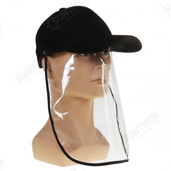 Clear Full Face Hat Waterproof Cover Mask Cap Shield Protective Anti-spitting