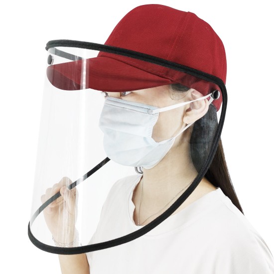 PU463 Protective Hat Face Shield Protective Mask Windproof Dustproof Antifoam Detachable