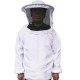 Protective Clothing for Beekeeping Professional Ventilated Full Body Bee Keeping Suit with Leather Gloves White Color