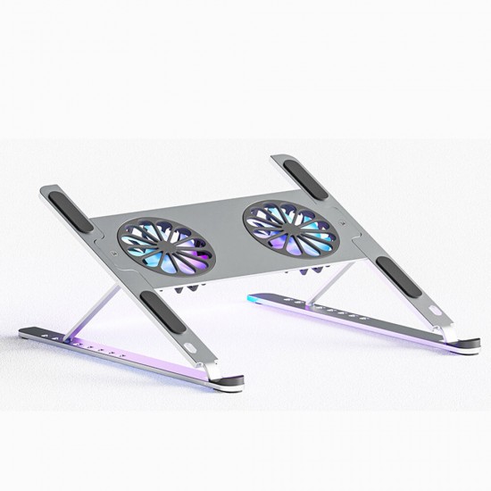 Adjustable Laptop Stand Portable Laptop Cooling Pads with RGB Cooling Fans for Laptop