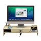 Wooden Desktop Computer Monitor Laptop Stand Elevated Shelf Base Bracket for Office Desktop Keyboard Arrangement