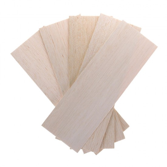 310x100mm 5Pcs Balsa Wood Sheet 7 Thickness Light Wooden Plate for DIY Airplane Boat House Ship Model