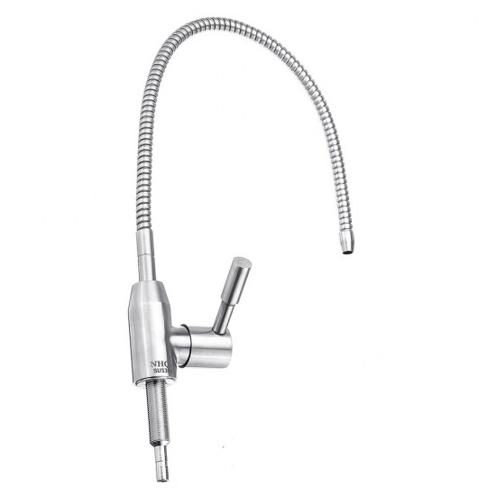 Stainless Steel Reverse Osmosis Faucet 360 Degree Swivel Spout Drinking Water Filter Faucet Single Handle Cold Water Tap