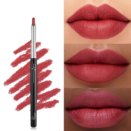 Pudaier 4D Automatic Rotation Velvet Matte Lip stick Pen Lips Makeup Beauty Cosmetics Waterproof Pigment Nude Matte Lip Stick