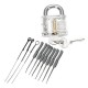 Mini Locksmith Tool Suit Set Lock Pick Tools Training Lock + Keys Suit Set with Key Remover