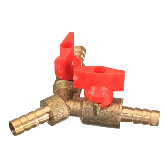 5/16 Inch Brass Y Shape 3 Way Shut off Ball Valve Fitting