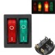 6 Pins Double SPST On/Off Rocker Boat Switch Red Green Light AC 250V/15A 125V/20A Switch