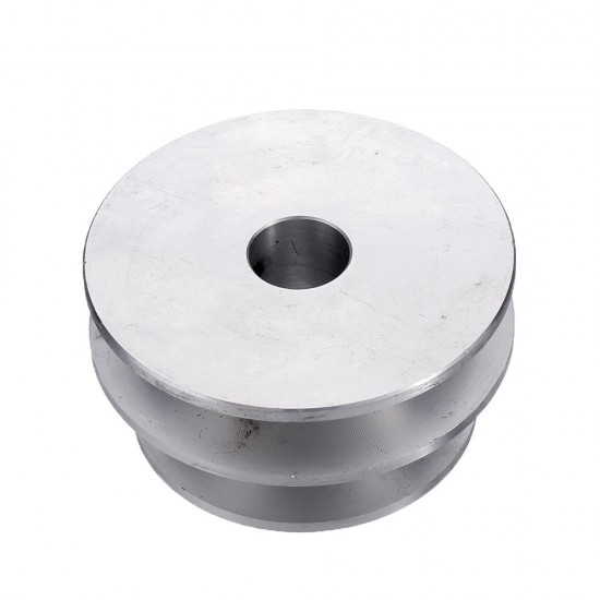 Aluminum Alloy Double Groove 60&50MM Pulley Wheel 8-20MM Fixed Bore Pulley for Motor Shaft 10MM Belt