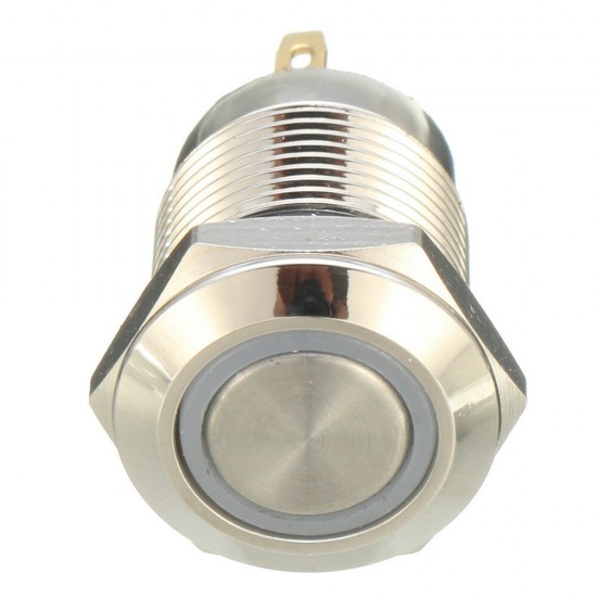 DC 12V 12mm 4 Pin Momentary Switch Led Light Metal Push Button Waterproof Switch