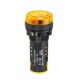 AC 220V 22mm Flash Buzzer Indicator Light Signal Lamp Yellow