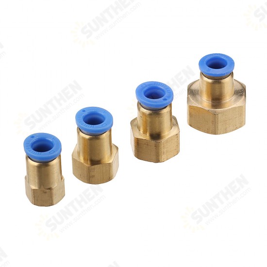 Pneumatic Connector PCF Female Thread Straight Quick Hose Joint Fittings 8-01/02/03/04