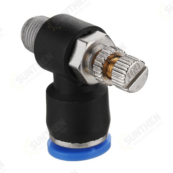 Pneumatic Connector SL Series 8-01 8-02 8-03 8-04mm Adjustable Joint Throttle Valve