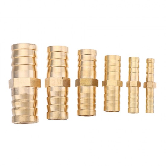 Adapter Brass Barb Straight 2 Way Pipes Fitting 6-19mm Pneumatic Component Hose Quick Coupler