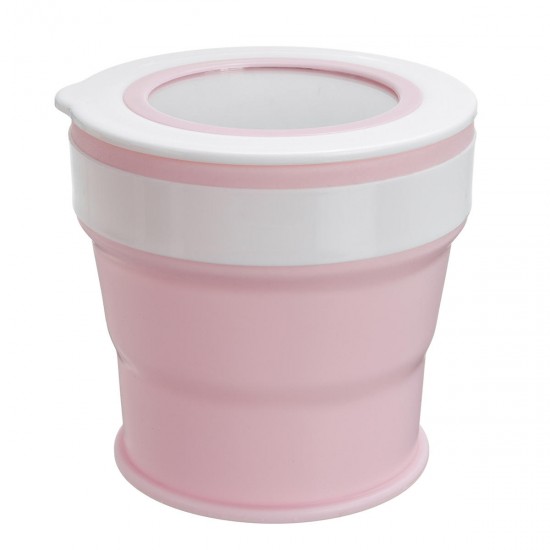 280ML Large-capacity Folding Water Cup Silicone Material with Makeup Mirrors